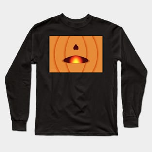 Gasp Pumpkin lit Face Long Sleeve T-Shirt